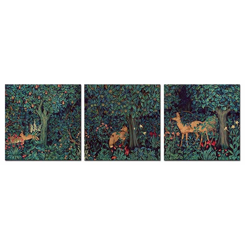  Obraz Tryptyk Jeleń 60x60cm x 3 szt
