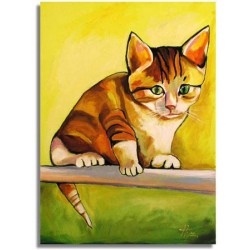  Obraz ręcznie malowany na płótnie 50x70cm malutki Kotek