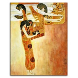  Obraz olejny ręcznie malowany 40x50cm Gustav Klimt kopia