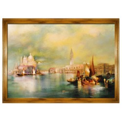  Obraz olejny ręcznie malowany 200x140cm Miasto