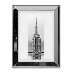  Obraz w lustrzanej ramie czarno-biały nowoczesny wieża 31x41cm