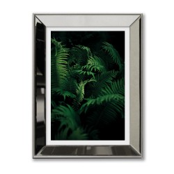  Obraz w lustrzanej ramie zielone paprocie 31x41cm