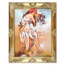  Obraz olejny ręcznie malowany Alfons Mucha Lato kopia