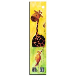  Obraz ręcznie malowany na płótnie 25x100cm kolorowa żyrafa