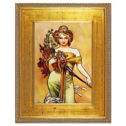  Obraz olejny ręcznie malowany 82x102 cm Alfons Mucha kopia