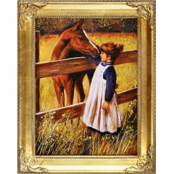  Obraz olejny ręcznie malowany Jim Daly Pierwsza miłość 37x47cm