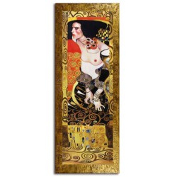  Obraz olejny ręcznie malowany 68x168cm Gustav Klimt kopia