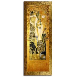  Obraz olejny ręcznie malowany Gustav Klimt Węże wodne kopia 68x168cm