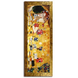  Obraz olejny ręcznie malowany Gustav Klimt Pocałunek kopia 68x168cm
