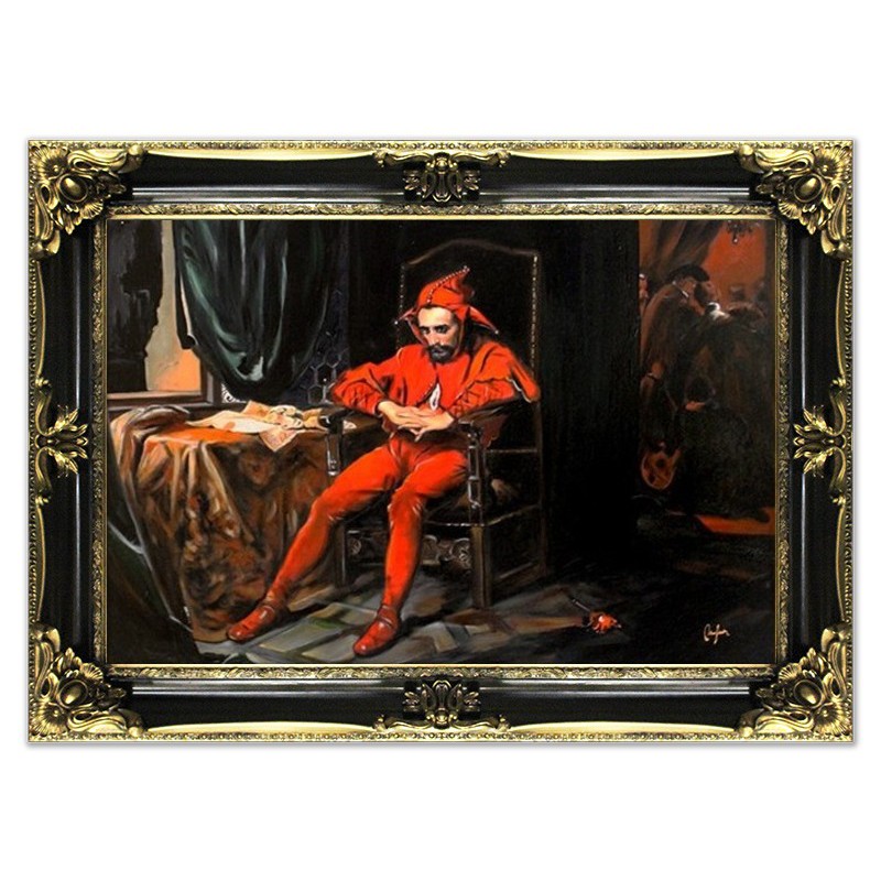  Obraz olejny ręcznie malowany na płótnie 85x115cm Jan Matejko Stańczyk kopia