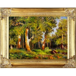  Krajobraz las ręcznie malowany na płótnie 37x47cm