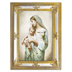  Obraz Matki Boskiej z Dzieciątkiem 90x120 cm obraz olejny na płótnie w ramie