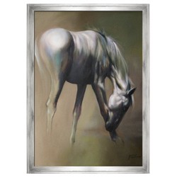  Obraz olejny ręcznie malowany 140x200cm Zmęczony koń
