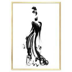  Obraz na płótnie czarno-złoty glamour 63x93cm