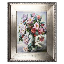  Obraz olejny ręcznie malowany Kwiaty 82x102cm