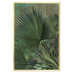  Obraz na płótnie tropikalne liście i kwiaty 63x93cm