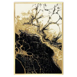  Obraz na płótnie w złotej ramie 63x93cm złote drzewa
