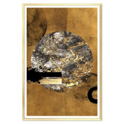  Obraz na płótnie w złotej ramie 63x93cm złoty księżyc