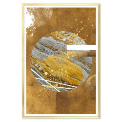  Obraz na płótnie w złotej ramie 63x93cm złote słońce