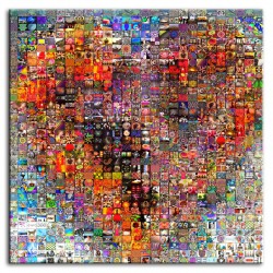  Obraz dla zakochanych serce 100x100cm