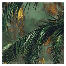  Obraz na płotnie złota dżungla 100x100cm
