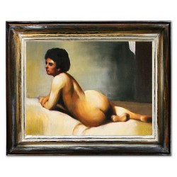  Obraz ręcznie malowany na płótnie 37x47cm akt kobiecy