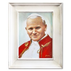  Obraz Jana Pawła II papieża 46x56 cm obraz olejny na płótnie w ramie