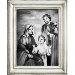  Obraz Świętej Rodziny na ślub 37x47 cm obraz olejny na płótnie w ramie