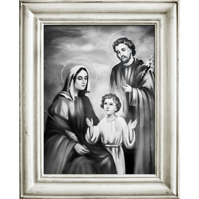  Obraz Świętej Rodziny na ślub 37x47 cm malowany na płótnie olejny