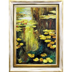  Obraz olejny ręcznie malowany Claude Monet Nenufary kopia 90x120cm