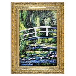  Obraz olejny ręcznie malowany Japoński mostek II kopia 90x120cm