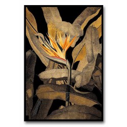  Obraz na płótnie w ramie 63x93cm złoty kwiat