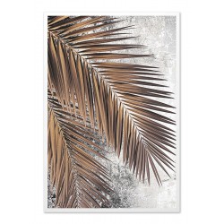  Obraz na pótnie złote liście palmy 63x93cm