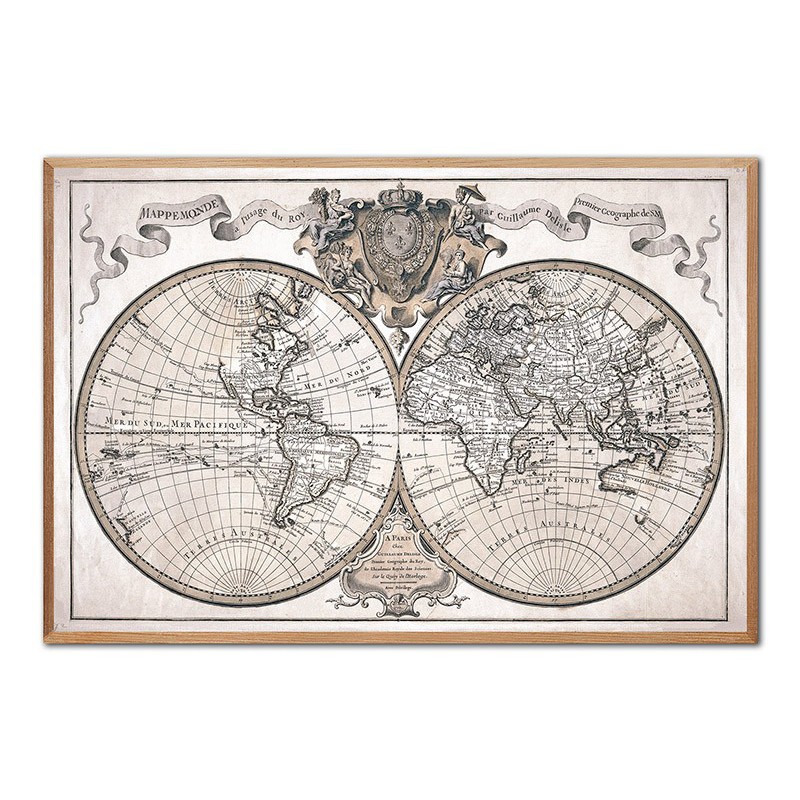  Obraz na płótnie mapa świata 63x93cm
