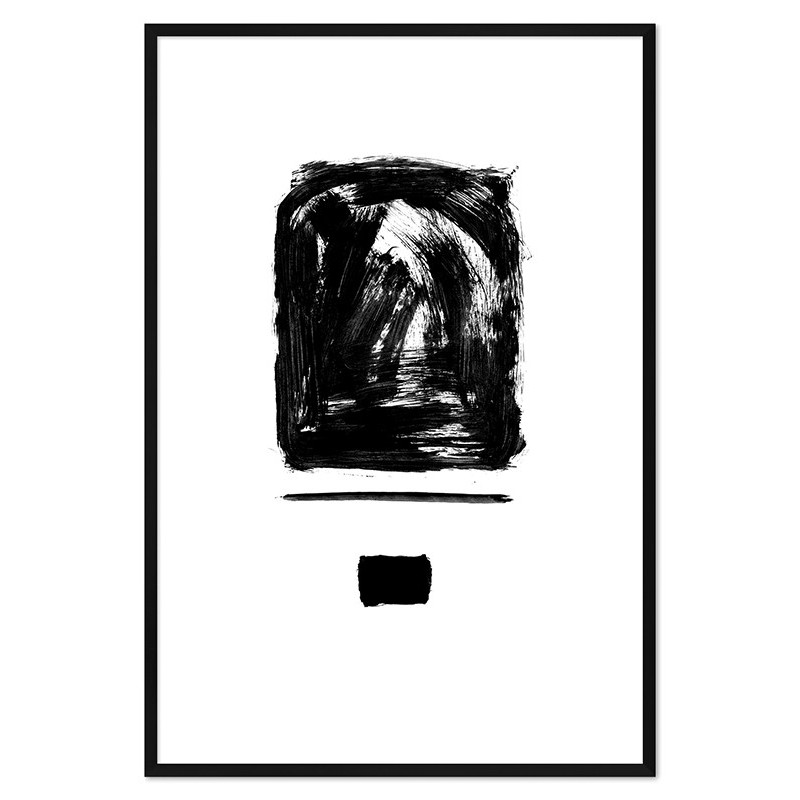  Obraz na płótnie czarno-biały minimalizm 63x93cm