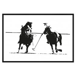  Obraz na płótnie 63x93cm jeźdźcy na koniach