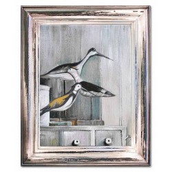  Obraz olejny ręcznie malowany Martwa natura ptaki 37x47cm