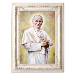  Obraz Jana Pawła II papieża 90x120 cm obraz olejny na płótnie w ramie