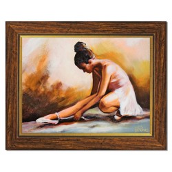  Obraz Baletnica 37x47cm obraz malowany na płótnie w ramie