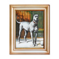  Obraz olejny ręcznie malowany 37x47cm Pies