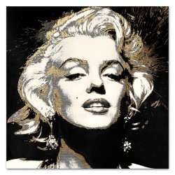  Obraz na płótnie 80x80cm złota Marilyn Monroe