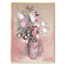  Obraz na płótnie 53x73cm kwiatki w wazonie róż