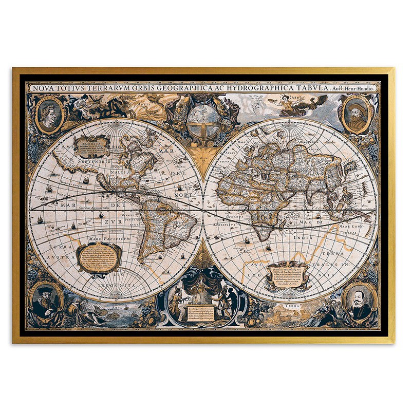  Obraz na płótnie Mapa Świata 53x73cm