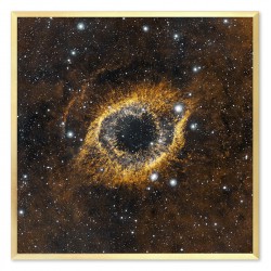  Obraz na płótnie w złotej ramie 63x63cm złoty kosmos