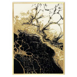  Obraz na płótnie w złotej ramie 53x73cm złote drzewa