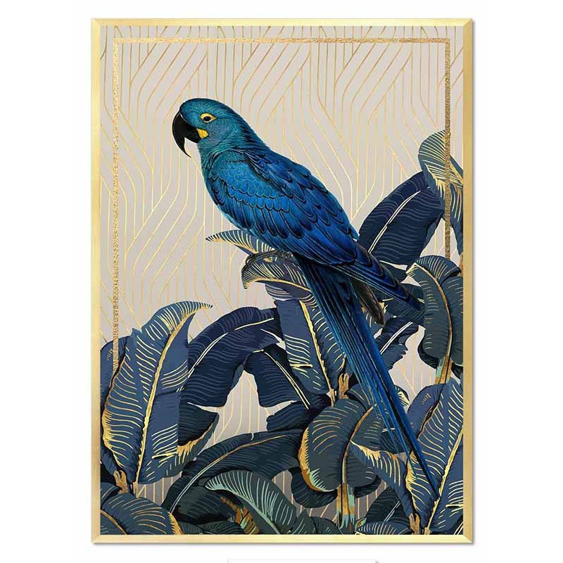  Obraz na płótnie niebieska papuga 53x73cm