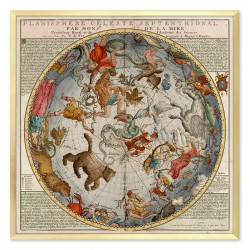  Obraz na płótnie mapa nieba znaki zodiaku 63x63cm