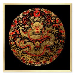  Obraz na płótnie złoty wąż ornament 63x63cm