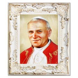  Obraz Jana Pawła II papieża 27x32 cm obraz olejny na płótnie w ramie