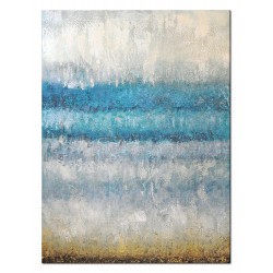  Obraz olejny ręcznie malowany 90x120cm Zimowe pola